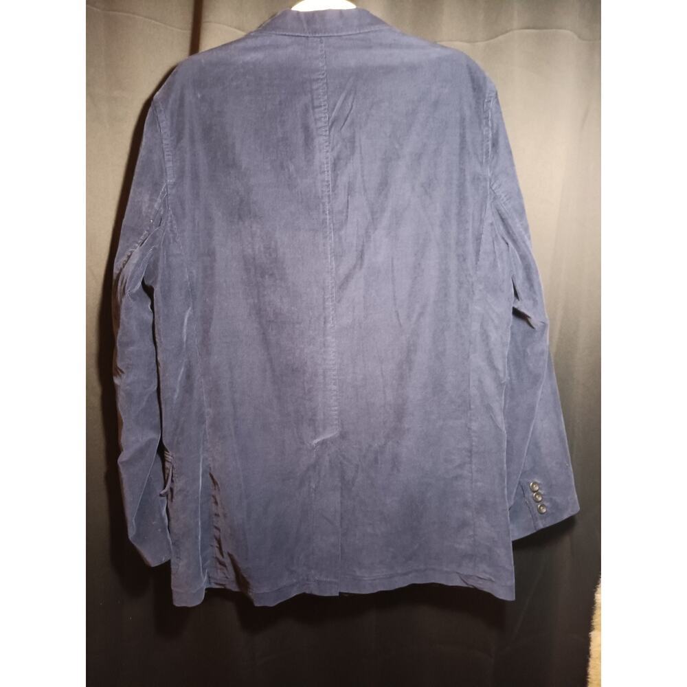 Gap Blazer Mens Large Blue Corduroy Jacket 3 Button Sport Coat Lined Preppy Work - Picture 5 of 6